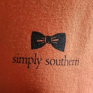 Simply southern long sleeve coral tee